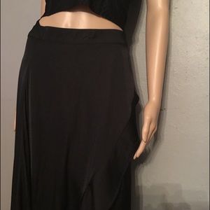 Naked zebra silk wrap skirt